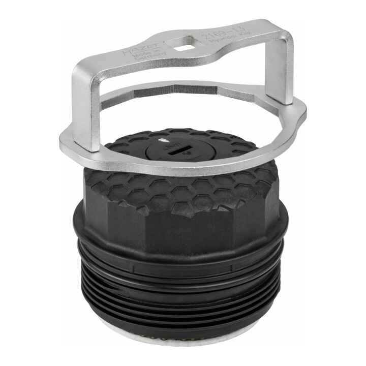 HAZET Oliefiltersleutel 2169-13 ∙ Vierkant hol 12,5 mm (1/2 inch) ∙ Buiten-14-kant-profiel ∙ 107 mm