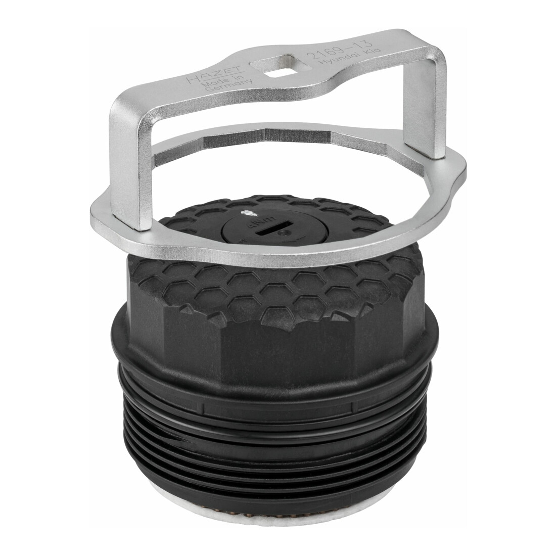 HAZET Oliefiltersleutel 2169-13 ∙ Vierkant hol 12,5 mm (1/2 inch) ∙ Buiten-14-kant-profiel ∙ 107 mm