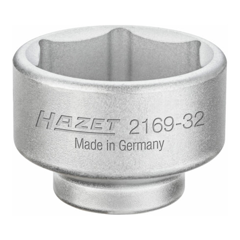 HAZET Oliefiltersleutel 2169-32 ∙ Vierkant hol 10 mm (3/8 inch) ∙ Buiten-zeskant-profiel ∙ 43 mm