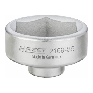 HAZET Oliefiltersleutel 2169-36 ∙ Vierkant hol 10 mm (3/8 inch) ∙ Buiten-zeskant-profiel ∙ 49.5 mm