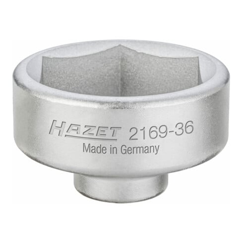 HAZET Oliefiltersleutel 2169-36 ∙ Vierkant hol 10 mm (3/8 inch) ∙ Buiten-zeskant-profiel ∙ 49.5 mm