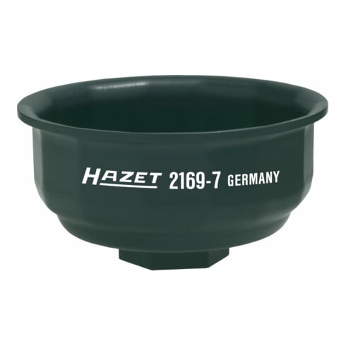 HAZET Oliefiltersleutel 2169-7 ∙ Vierkant hol 12,5 mm (1/2 inch) ∙ Buiten-14-kant-profiel ∙ 76 mm