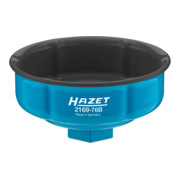 HAZET Oliefiltersleutel 2169-76B ∙ Vierkant hol 12,5 mm (1/2 inch) ∙ Ribbelprofiel ∙ 85 mm