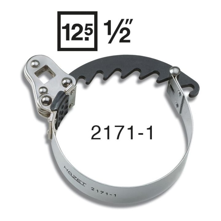 HAZET Oliefiltersleutel 2171-1 ∙ Vierkant hol 12,5 mm (1/2 inch) ∙ 80 – 110
