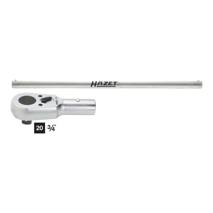HAZET Omkeerbare ratelkop met roterende stang 1016/2 Vierkant massief 20 mm (3/4 inch) Aantal gereedschappen: 2