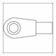 HAZET Omschakelratels voor bits 6408-1 ∙ Insteekvierkant 9 x 12 mm ∙ Zeskant hol 8 mm (5/16 inch)-3