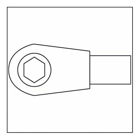 HAZET Omschakelratels voor bits 6408-1 ∙ Insteekvierkant 9 x 12 mm ∙ Zeskant hol 8 mm (5/16 inch)