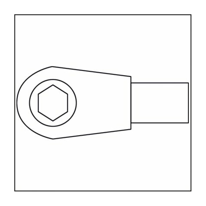 HAZET Omschakelratels voor bits 6408-1 ∙ Insteekvierkant 9 x 12 mm ∙ Zeskant hol 8 mm (5/16 inch)