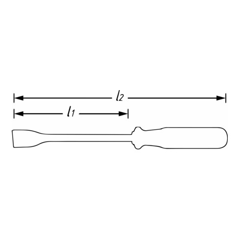 HAZET Pakkingschraper 824-1 ∙ Vlakprofiel ∙ 0.5 x 23 mm