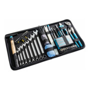 HAZET Premium gereedschapsleren koffer 1520/64 Zeskant massief 6,3 (1/4 inch), Vierkant hol 6,3 mm (1/4 inch) Buitenste dubbel zeskant tractieprofiel, Buitenste zeskant tractieprofiel, Kruisuitsparingsprofiel PH, Pozid