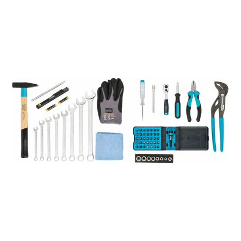 HAZET Premium Werkzeug-Ledertasche 1520/64 Sechskant massiv 6,3 (1/4 Zoll), Vierkant hohl 6,3 mm (1/4 Zoll) Außen-Doppel-Sechskant-Tractionsprofil, Außen-Sechskant-Tractionsprofil, Kreuzschlitz Profil PH, Pozid