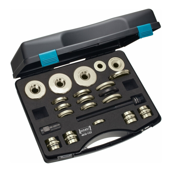 HAZET Radlager-Werkzeug-Satz, 22teilig, hydraulisch 4930-1/22 Anzahl Werkzeuge: 22