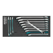 HAZET ratel-combinatiesleutelset 163-509/12 ∙ Uitwendig dubbel zeskantig tractieprofiel ∙ Aantal gereedschappen: 12