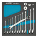 HAZET ratelringsleutelset met vierkante adapters 163-186/16 uitwendig dubbel zeskantig tractieprofiel Aantal gereedschappen: 16-1