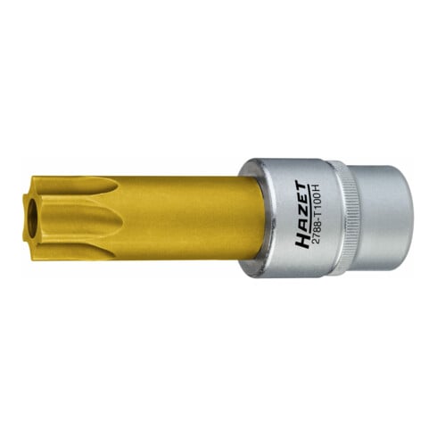 HAZET Regolatore albero a camme inserto giravite TX, con foro 2788-T100H, Attacco quadro, cavo, 12,5mm (1/2"), Profilo TX Tamper Resistant, T100H