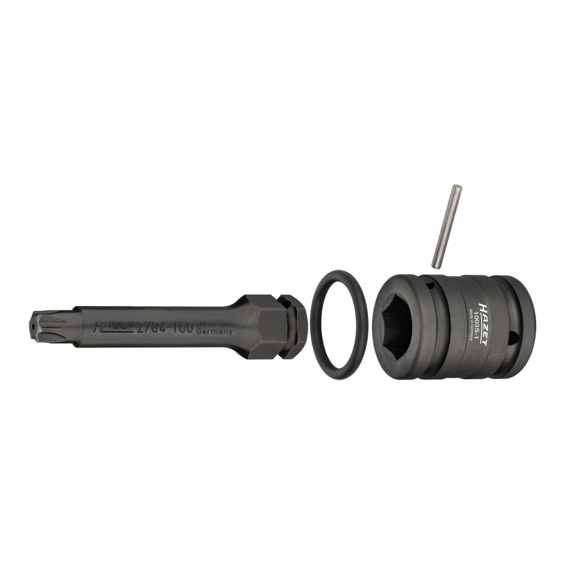 HAZET Remschijven dopsleutelbitset 2784-T60/4 ∙ Vierkant hol 20 mm (3/4 inch) ∙ Binnen-TX-profiel ∙ T60 ∙ Aantal gereedschappen: 4