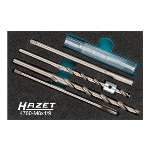 HAZET Reparatieset voor gloeibougies 4760-M8X1/9 ∙ Aantal gereedschappen: 9