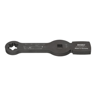 HAZET Ring-slagsleutel ∙ speciaal profiel ∙ met 2 slagvakken 2784SR-1 ∙ Vierkant hol 12,5 mm (1/2 inch) ∙ Ribbelprofiel