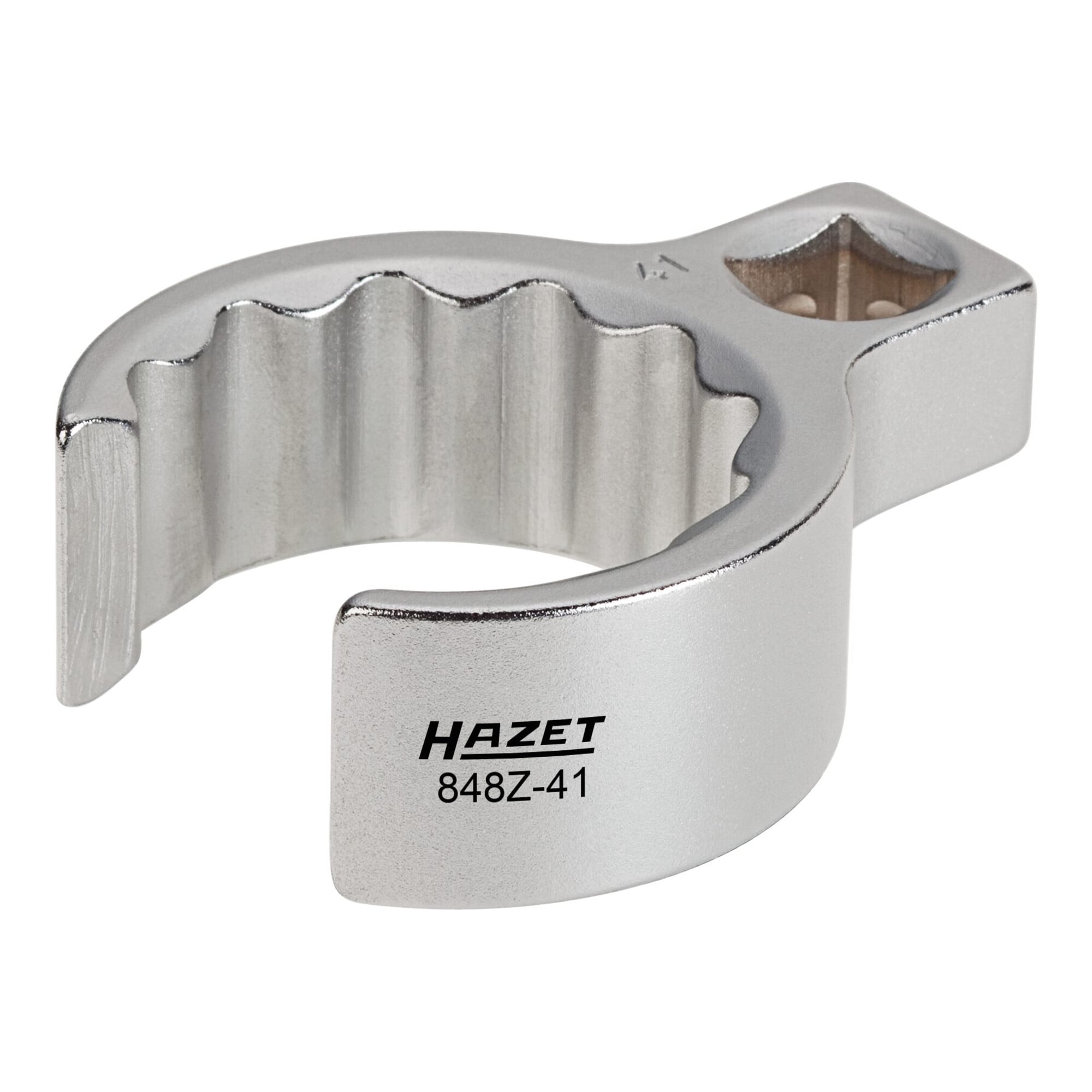 HAZET Ringschlüssel, Doppel-6kt, offen 848Z-10 Vierkant hohl 6,3 mm (1/4 Zoll) Außen-Doppel-Sechskant Profil 10 Innen-Vierkant (Robertson) 6,3 =¹