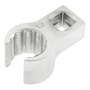 HAZET Ringschlüssel, Doppel-6kt, offen 848Z-15 ∙ Vierkant hohl 10 mm (3/8 Zoll) ∙ Außen-Doppel-Sechskant Profil ∙ 15 ∙ Innen-Vierkant (Robertson) 10 =<sup>3</sup>⁄<sub>8</sub>″-2