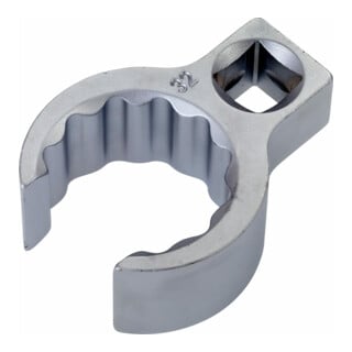 HAZET Ringschlüssel, Doppel-6kt, offen 848Z-32 Vierkant hohl 12,5 mm (1/2 Zoll) Außen-Doppel-Sechskant Profil 32 Innen-Vierkant (Robertson) 12,5 =1⁄2''