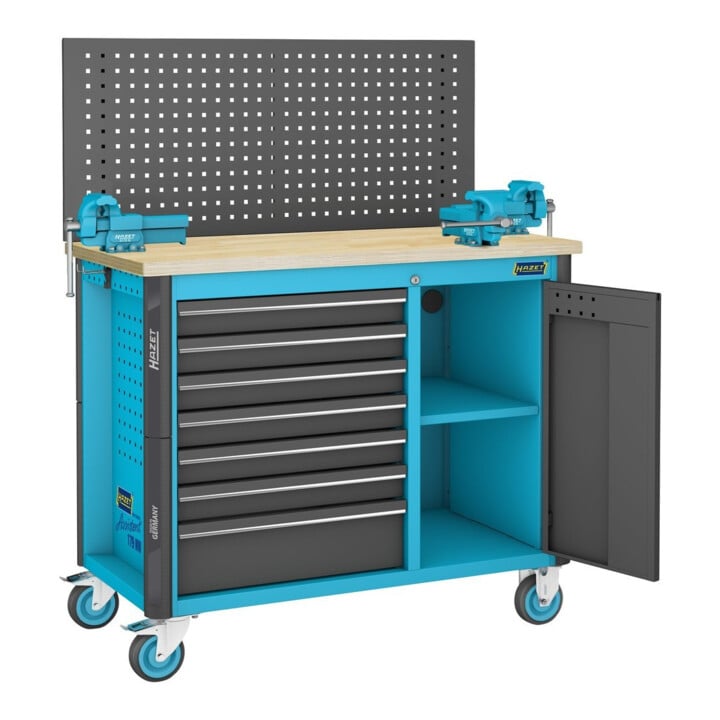 HAZET Rollwerkbank 179NW-8/244 244-teilig blau