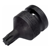 HAZET Schlag-, Maschinenschrauber Schraubendreher-Steckschlüsseleinsatz 995S6-T45, 1/2 Zoll (12,5 mm) Vierkant, 24 mm Außen-Sechskant, Innen TORX® Profil, SW T45