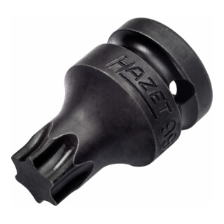 HAZET Schlag-, Maschinenschrauber Schraubendreher-Steckschlüsseleinsatz 995S6-T45LG, 1/2 Zoll (12,5 mm) Vierkant, 24 mm Außen-Sechskant, Innen TX Profil, SW T45