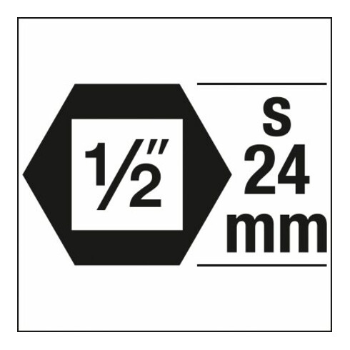 HAZET Schlag-, Maschinenschrauber Steckschlüssel-Einsatz (Doppel-6kt.) 900SZ6-21 SW 21