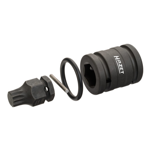 HAZET Schlag-, Maschinenschrauber Steckschlüsseleinsatz-Satz 2549-18/4 Vierkant hohl 20 mm (3/4 Zoll) Innen Vielzahn Profil XZN M18 Anzahl Werkzeuge: 4