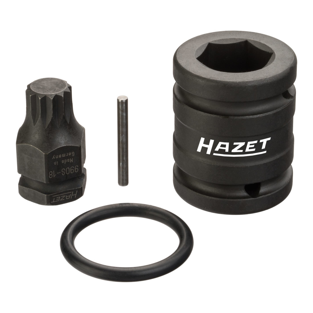 HAZET Schlag-, Maschinenschrauber Steckschlüsseleinsatz-Satz 2549-18/4 Vierkant hohl 20 mm (3/4 Zoll) Innen Vielzahn Profil XZN M18 Anzahl Werkzeuge: 4