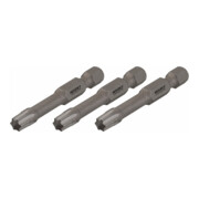 HAZET Schlag-, Maschinenschrauber-Torsions-Bits 2223SLG-T10/3 Sechskant massiv 6,3 (1/4 Zoll) Innen TX Profil T10 Anzahl Werkzeuge: 3