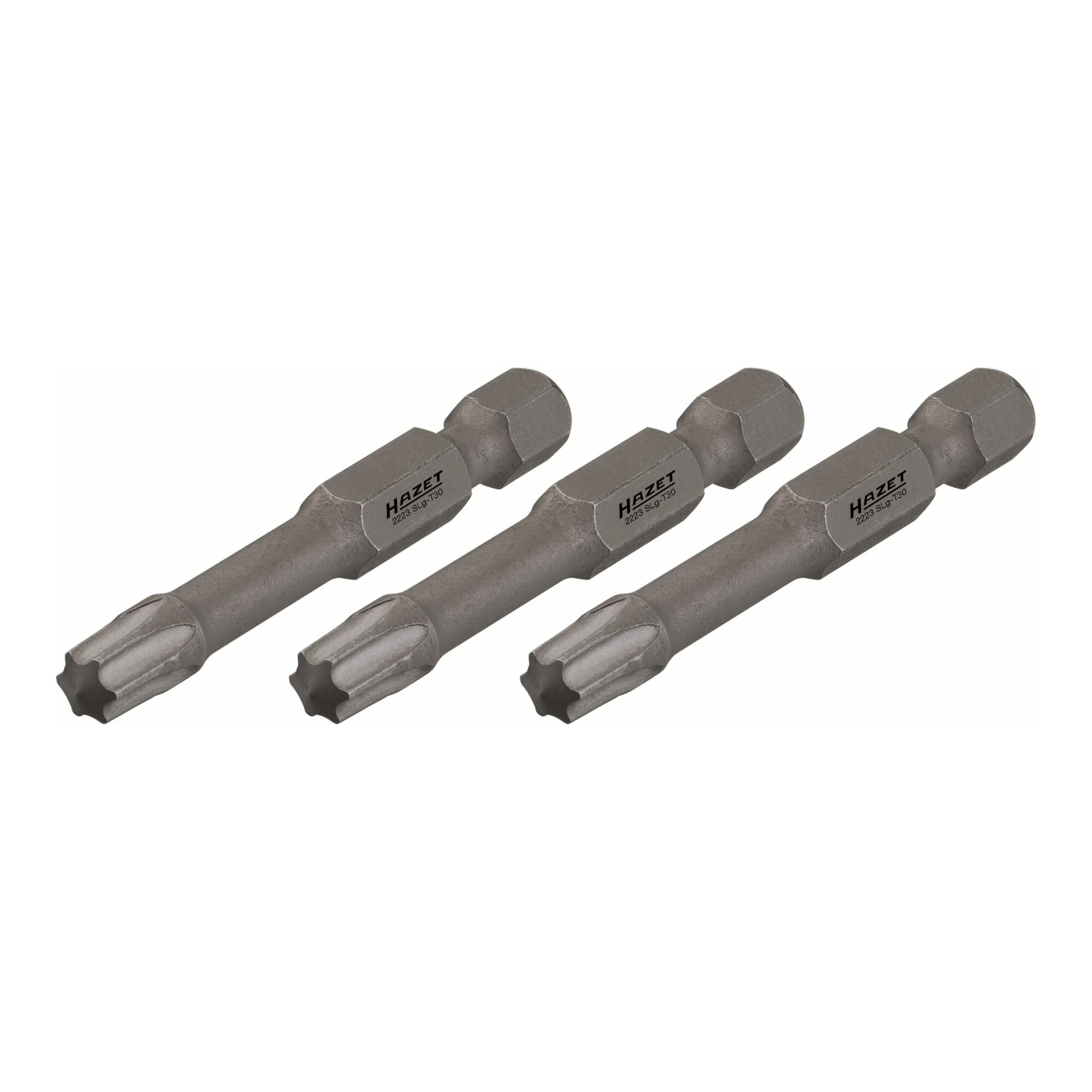 HAZET Schlag-, Maschinenschrauber-Torsions-Bits 2223SLG-T40/3 Sechskant massiv 6,3 (1/4 Zoll) Innen TX Profil T40 Anzahl Werkzeuge: 3