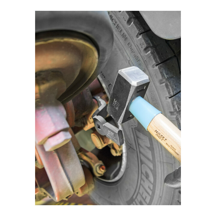HAZET Schlag-Ringschlüssel (Doppel-6kt.) mit 2 Schlagflächen 2872FS-24 ∙ Vierkant hohl 12,5 mm (1/2 Zoll) ∙ Außen-Doppel-Sechskant Profil ∙ 24