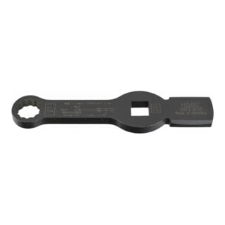 HAZET Schlag-Ringschlüssel (Doppel-6kt.) mit 2 Schlagflächen 2872SZ-27 Vierkant hohl 20 mm (3/4 Zoll) Außen-Doppel-Sechskant Profil 27