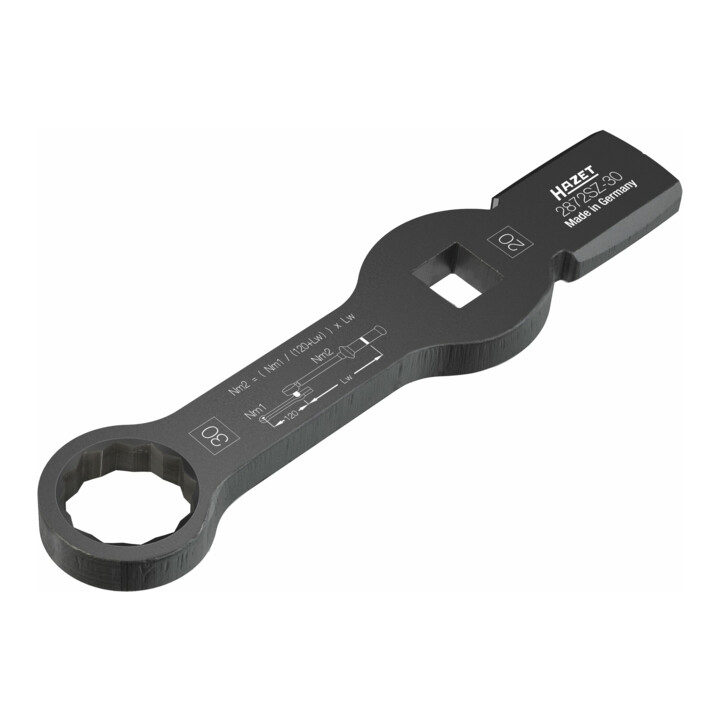 HAZET Schlag-Ringschlüssel, Doppelsechskant, mit 2 Schlagflächen 2872SZ-30