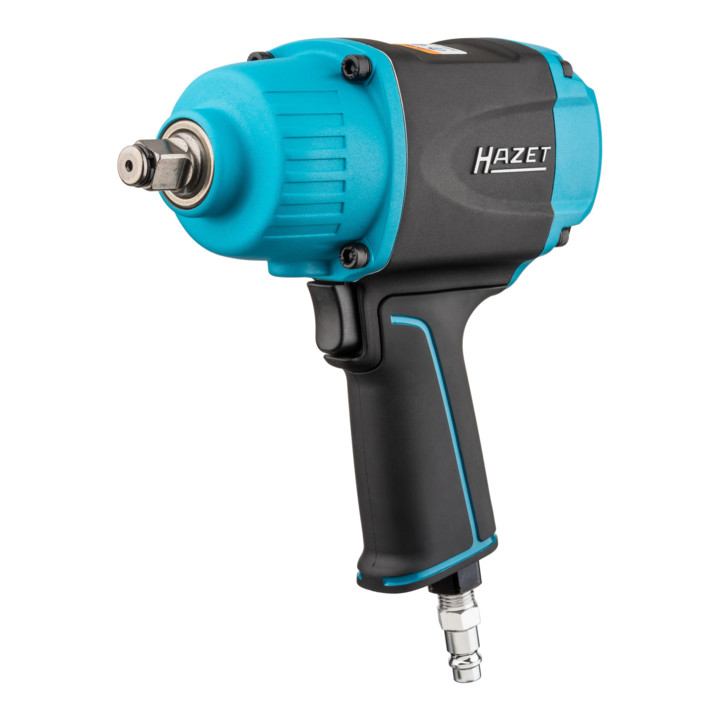 HAZET Schlagschrauber 9012P-1 Lösemoment maximal: 1000 Nm Vierkant massiv 12,5 mm (1/2 Zoll) Hochleistungs-Doppelhammer-Schlagwerk
