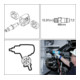 HAZET Schlagschrauber mit Sortiment 9012-1SPC/4 Lösemoment maximal: 1000 Nm Vierkant massiv 12,5 mm (1/2") Hochleistungs-Doppelhammer-Schlagwerk-4