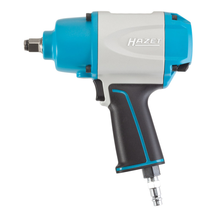 HAZET Schlagschrauber mit Sortiment 9012-1SPC/4 Lösemoment maximal: 1000 Nm Vierkant massiv 12,5 mm (1/2") Hochleistungs-Doppelhammer-Schlagwerk