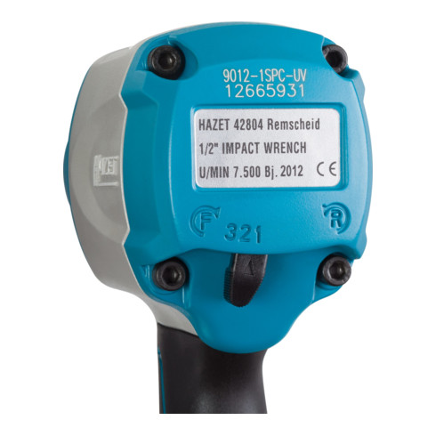 HAZET Schlagschrauber mit Sortiment 9012-1SPC/4 Lösemoment maximal: 1000 Nm Vierkant massiv 12,5 mm (1/2") Hochleistungs-Doppelhammer-Schlagwerk