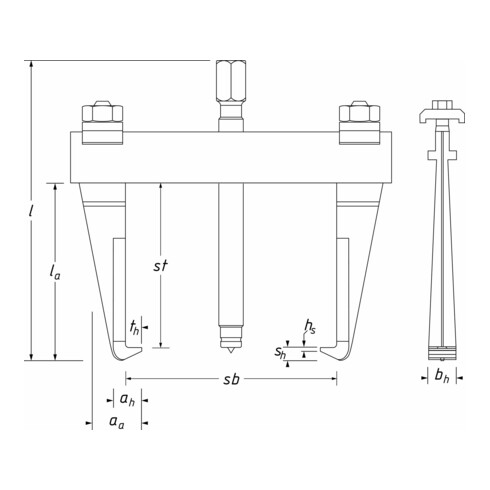 HAZET Schnellspann-Abzieher, 2-armig 1750-34