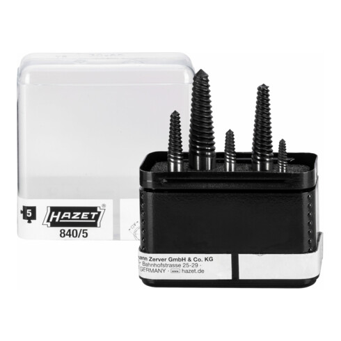 HAZET Schrauben-Ausdreher-Satz  in Box mit engen Rillen, Typ: 5