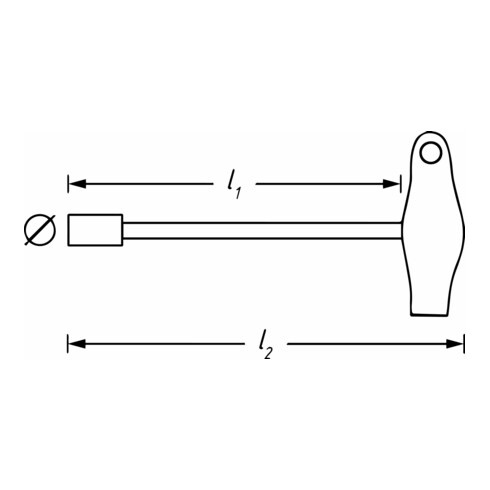 HAZET Schraubendreher 811F-6, Außen Sechskant Profil, SW 6 mm