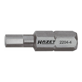 HAZET Schraubendreher-Einsatz (Bit) 2204-4 s: 4 mm Sechskant massiv 6,3 (1/4")