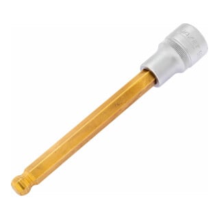 HAZET Kraftsteckschlüsseleinsatz 1/2" Innensechskant lang mit Kugelkopf