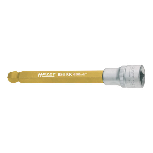 HAZET Kraftsteckschlüsseleinsatz 1/2" Innensechskant lang mit Kugelkopf