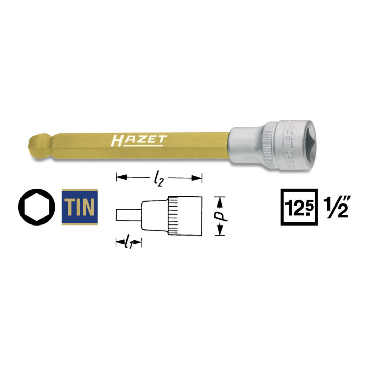 HAZET Schraubendreher-Steckschlüssel-Einsatz 986KK-8 s: 8 mm
