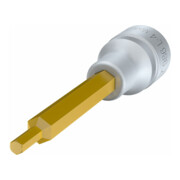HAZET Schraubendreher-Steckschlüsseleinsatz 986L-4, Vierkant hohl 12,5 mm (1/2 Zoll), Innen-Sechskant Profil, 4 mm-3
