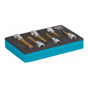 HAZET Schraubendreher-Steckschlüsseleinsatz-Satz 163-302/6 Vierkant hohl 10 mm (3/8 Zoll) Innen-Sechskant Profil 4 - 10 Anzahl Werkzeuge: 6-3