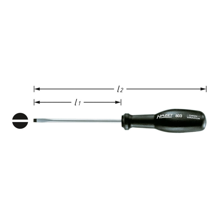 HAZET Schraubendreher trinamic 803-20 Schlitz Profil 0.4 x 2